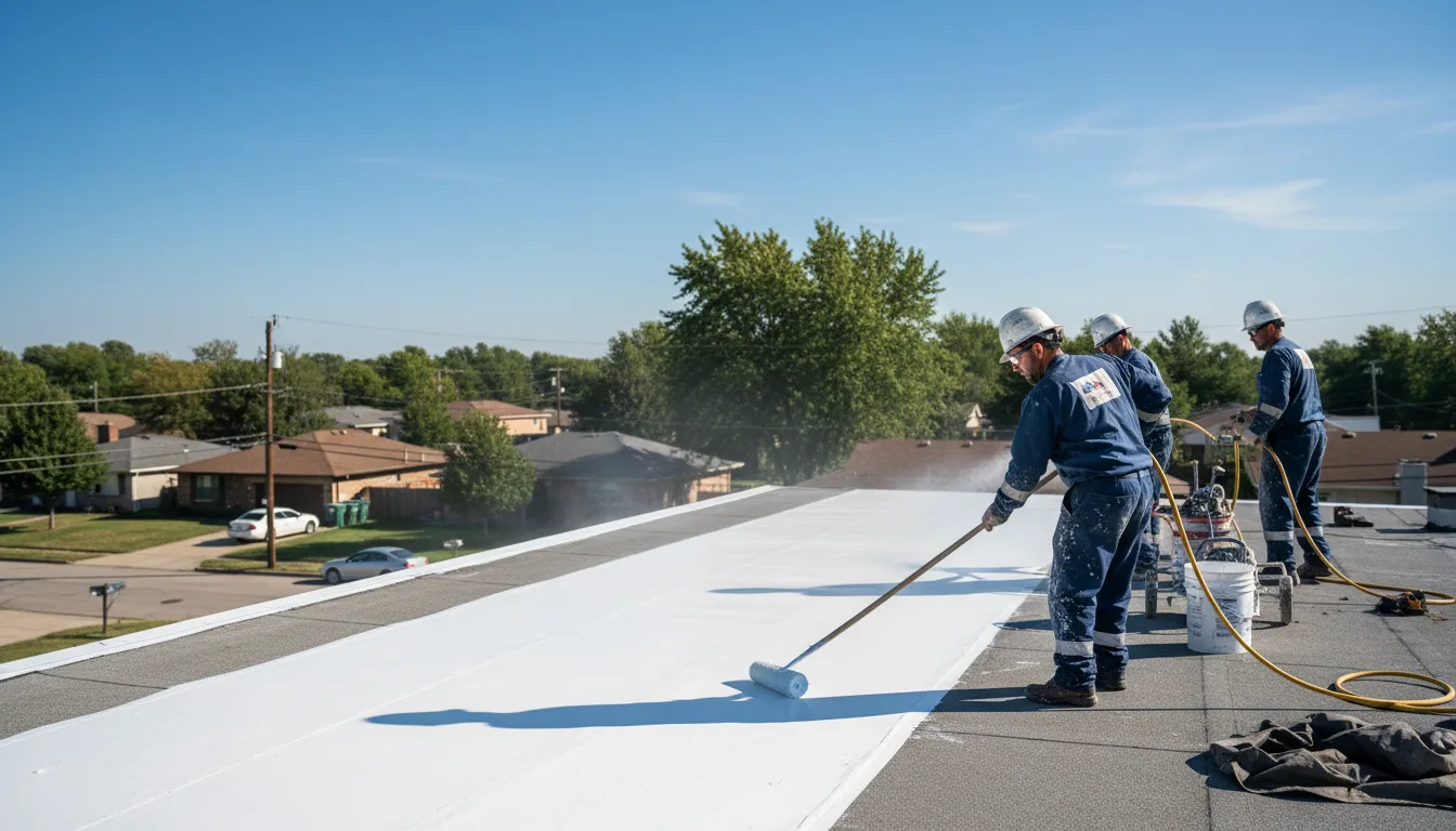Commercial roof coating in Orient, IA near me